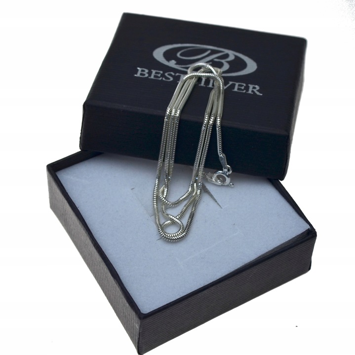 ŁAŃCUSZEK SREBRNY DAMSKI ŻMIJKA 1,5mm 55cm SREBRO