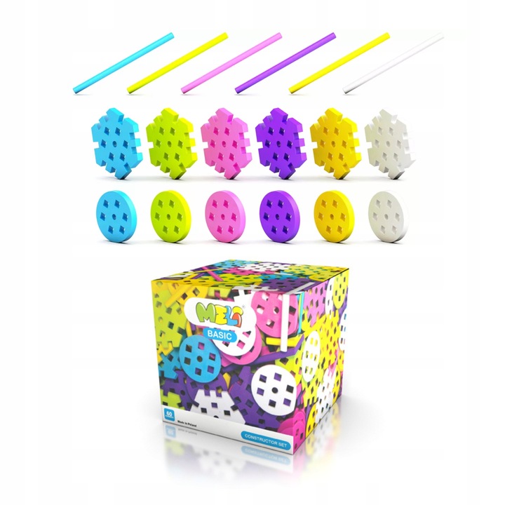 KLOCKI KONSTRUKCYJNE MELI BASIC CONSTRUCTOR PINK SET ZESTAW UZUPEŁNIAJĄCY