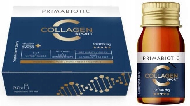 KOLAGEN DO PICIA PRIMABIOTIC COLLAGEN SPORT WOŁOWY 10 000MG 30ml x 30szt