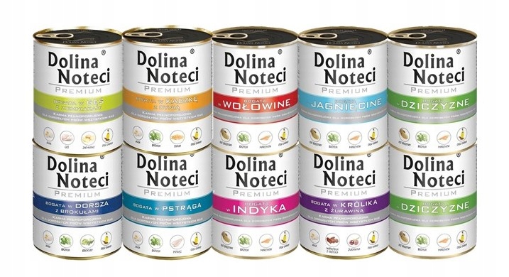 DOLINA NOTECI PREMIUM Mokra karma dla psa MIX smaków 10x800g bez kurczaka