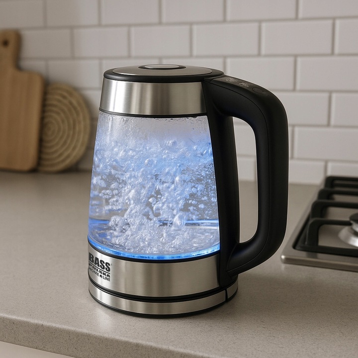 CZAJNIK ELEKTRYCZNY SZKLANY 1,7L 2200W REGULACJA TEMPERATURY LED LCD