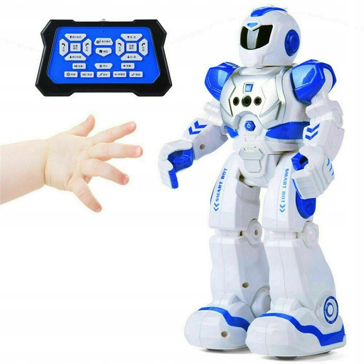 DUŻY ROBOT ZDALNIE STEROWNY ŚWIECI CHODZI PILOT AKUMULATOR SENSOREM GESTÓW