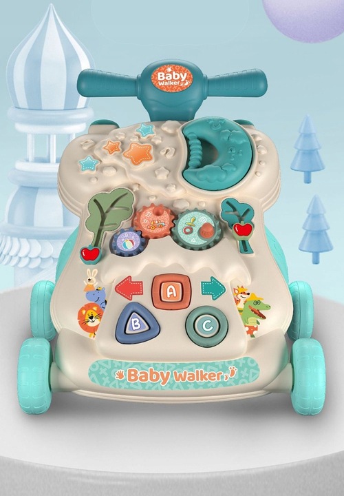 Chodzik Wielofunkcyjny Interaktywny Jeździk Pchacz 3w1 edukacyjny interakty