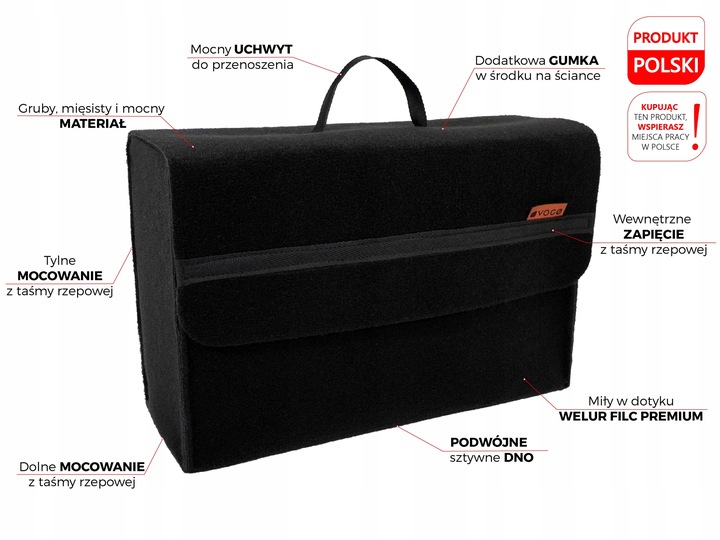 Duża torba vogo narzędzia akcesoria do bagażnika