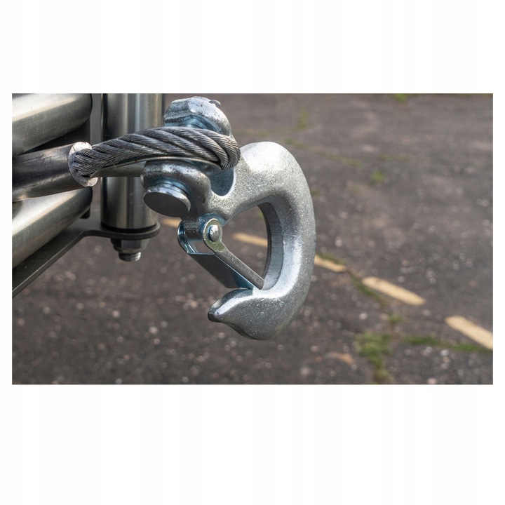 Hak do liny wyciągarki karabińczyk z szeklą zabezpieczeniem WCIĄGARKI 4,1T