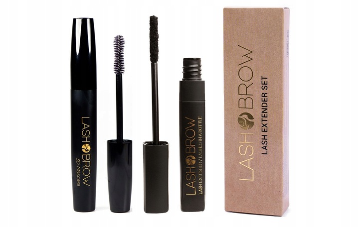 Maskara 3D Zestaw Lash Brow Rzęsy w butelce i Tusz