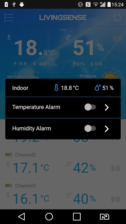 STACJA POGODY POGODOWA BEZPRZEWODOWA Z Wi-Fi ZEGAR APLIKACJA SMARTFON