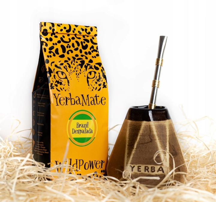 Matero diament ceramiczne 350ml yerba mate brązowe