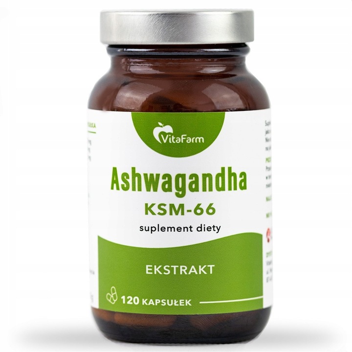 ASHWAGANDHA KSM-66 200mg -120 kapsułek PAMIĘĆ, RELAKS, SEN, ADAPTOGEN
