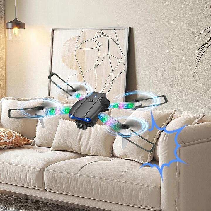 INTELLIGENT ZESTAW DRON Z 2 KAMERĄ WIFI LED JEDEN PRZYCISK STARTU/LĄDOWANIA