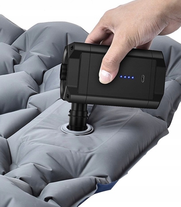 Pompka Elektryczna do Materaca Basenu Piłki Akumulatorowa USB-C +3 Końcówki