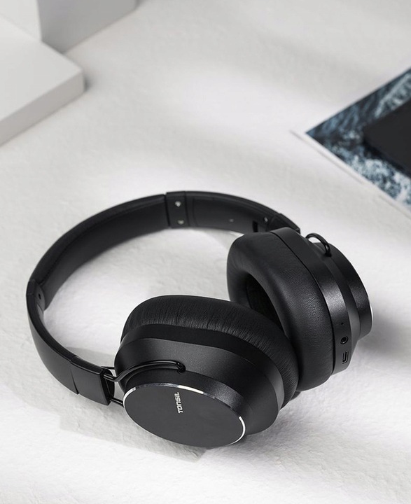 Tonsil Słuchawki Bezprzewodowe R65BT Bluetooth Nauszne ANC CZARNE +Mikrofon