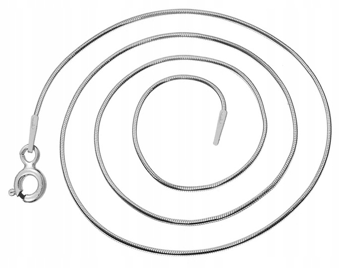 ŁAŃCUSZEK SREBRNY 925 ŻMIJKA WŁOSKA C015 DŁUGOŚĆ 40cm