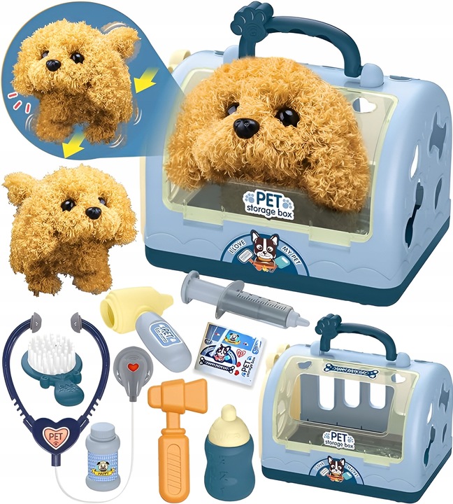 Interaktywny Piesek Zestaw Mały Weterynarz Lekarz