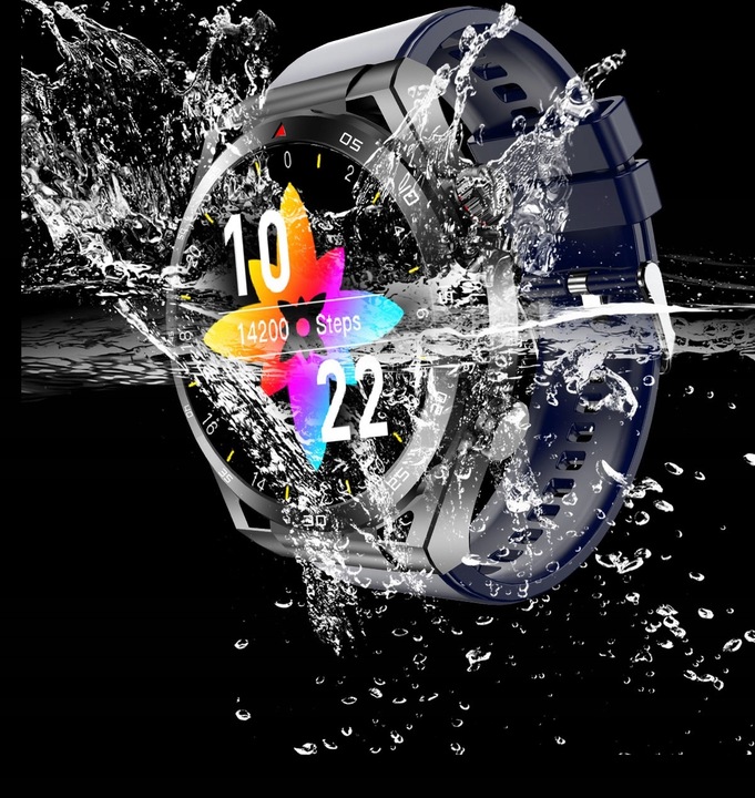 SMARTWATCH ZEGAREK TEMPERATURA CIAŁA POMIAR CUKRU GLUKOZA 3 PASKI HRV EKG