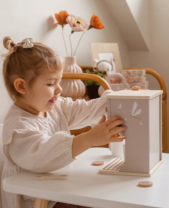 EKSPRES DO KAWY DREWNIANY + AKCESORIA LABEL LABEL