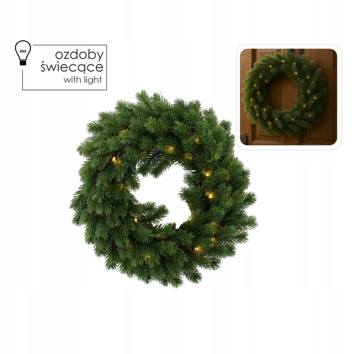 WIANEK WIENIEC LED 40CM 40 L ZIELONY NA BATERIE