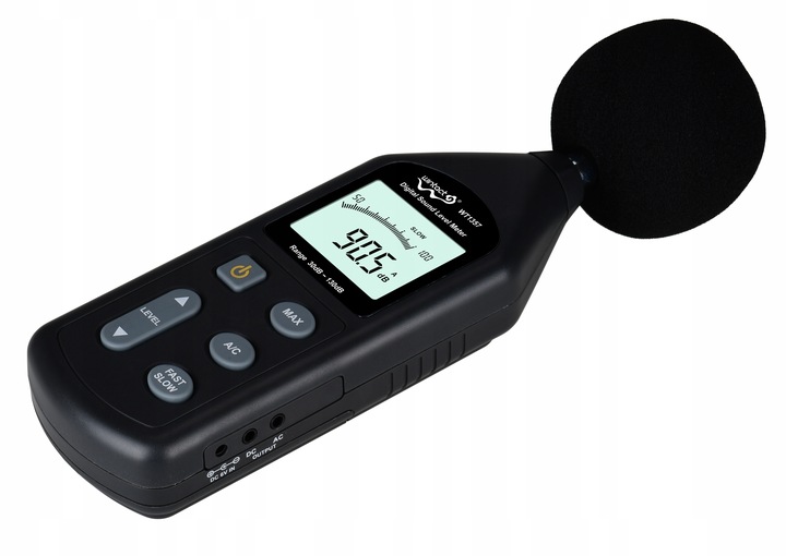 DECYBELOMIERZ SONOMETR MIERNIK NATĘŻENIA POZIOMU DŹWIĘKU, HAŁASU, GŁOŚNOŚCI