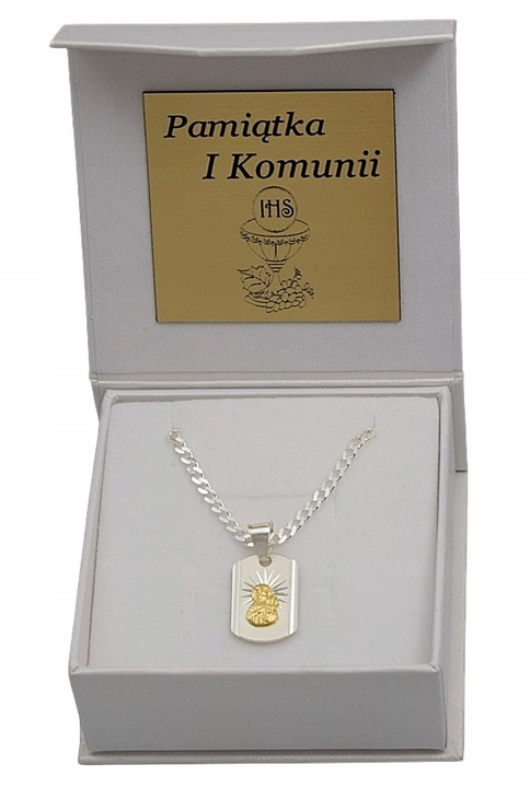 Łańcuszek Srebrny Męski Pancerka Diamentowany z Medalikiem Grawer Gratis