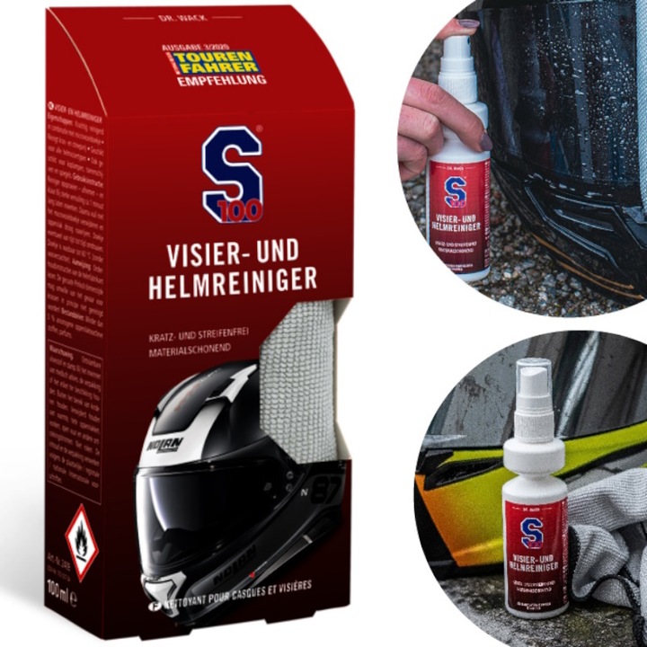 S100 Środek Do Czyszczenia Wizjera I Skorupy Kasku 100 ml