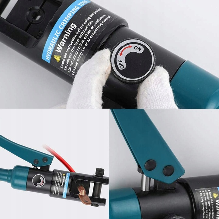 ZACISKARKA PRASKA HYDRAULICZNA DO KABLI TULEJEK 16-300 MM 120KN