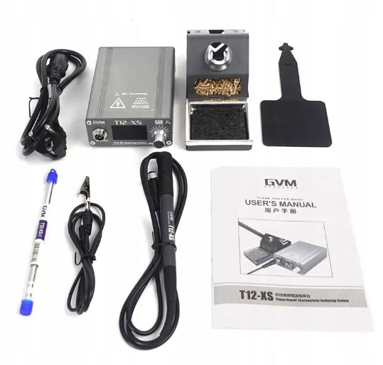 GVM T12-XS STACJA LUTOWNICZA LUTOWNICA NA GROTY T12 80-480°C 72W + GROT