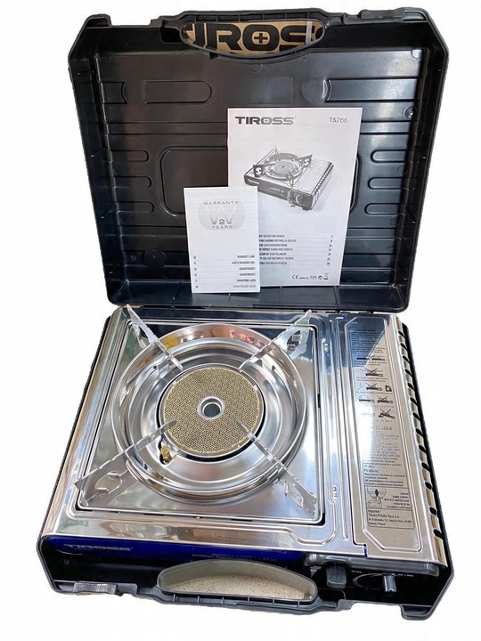 Kuchenka turystyczna gazowa Tiross srebrna TS-266