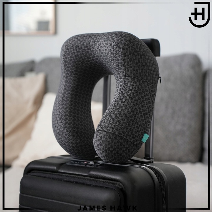 Poduszka podróżna Turystyczna Do samolotu Rogal na szyję z pianką memory 3D