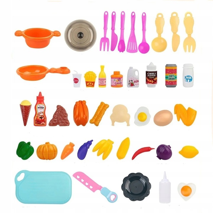 Kuchnia dla dzieci lodówka kran z wodą para 64 N