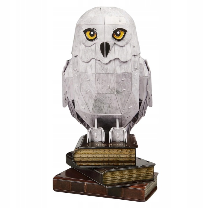 HARRY POTTER PUZZLE 3D FIGURKA MODEL HEDWIGA SOWA DO ZŁOŻENIA 4D BUILD