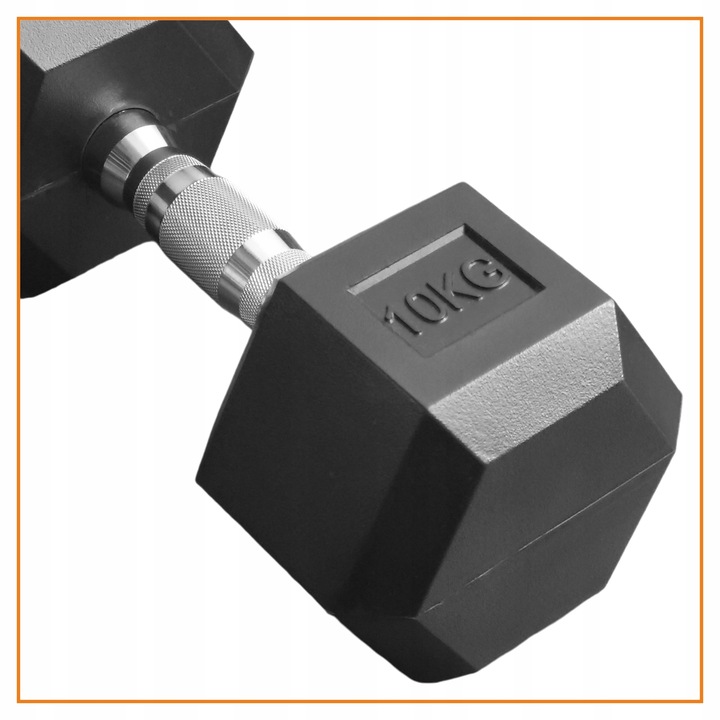 HANTLA HEX - HANTLE ŻELIWNE STALOWE GUMOWANE - 10 kg - PROFESJONALNE