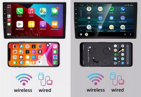 RADIO NAWIGACJA GPS 1 DIN 10CALI ANDROID 10 USB BT WIFI CARPLAY USB 2/64GB