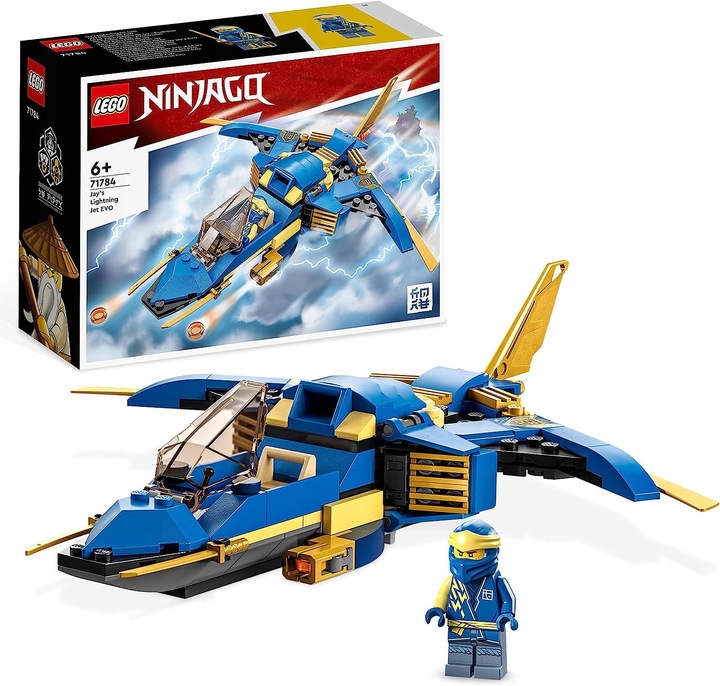 LEGO Ninjago 71784 Odrzutowiec Jay'a EVO 71780 Samochód wyścigowy Kaia EVO