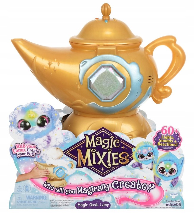 MAGIC MIXIES MAGICZNA LAMPA DŻINA MASKOTKA INTERAKTYWNA ZWIERZAK NIEBIESKA
