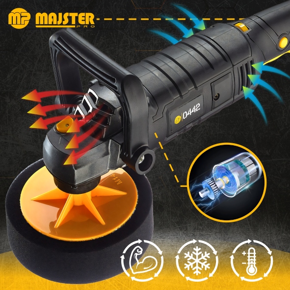 POLERKA Samochodowa Szlifierka 2600W z REGULACJĄ Obrotów + 4x GĄBKA MP0442