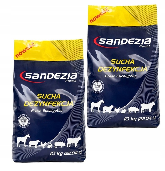 SANDEZIA sucha dezynfekcja 20 kg wirusy bakterie