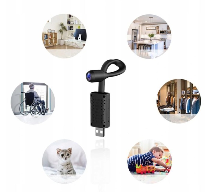 MINI KAMERA USB SZPIEGOWSKA IP WIFI HD UKRYTA