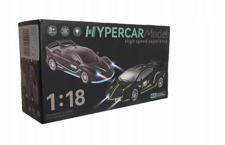SAMOCHÓD AUTO ZDALNIE STEROWANY CZARNY HYPERCAR MODEL R/C