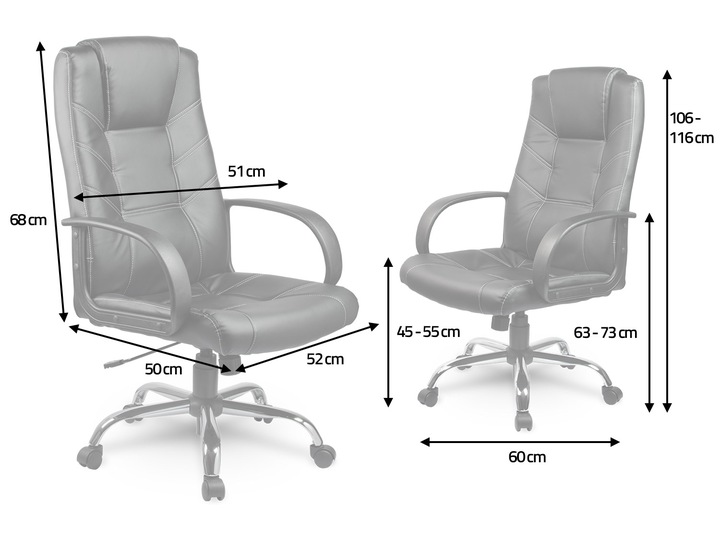 FOTEL BIUROWY OBROTOWY CHROM KRZESŁO SOFOTEL