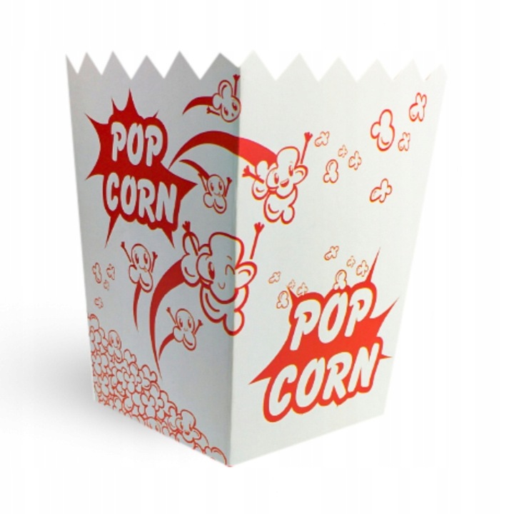 Pudełko kartonik na PopCorn 7x11.5x9 0.5L 100sztuk