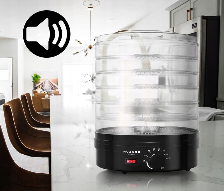 DUŻA SUSZARKA DO GRZYBÓW OWOCÓW WARZYW ZIÓŁ SPOŻYWCZA MOCNA 500W 6 SIT