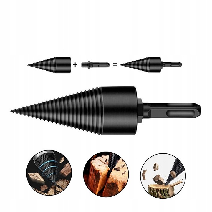 WIERTŁA ŚWIDRY DO ŁUPANIA RĄBANIA DREWNA x2 38-42