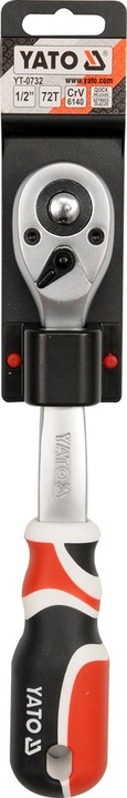 YATO ZESTAW GRZECHOTEK 3 SZTUKI 1/4" 3/8" 1/2" WYGIĘTA QUICK RELASE 72 ZĘBY