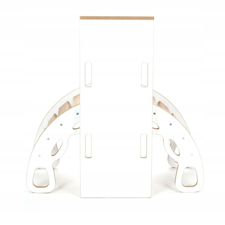 Bujak Montessori + ścianka/zjeżdżalnia biało-dębowy BM-310