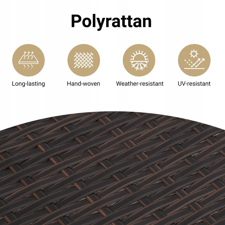 Szafka ogrodowa, brązowa, 83x45x76 cm, polirattan