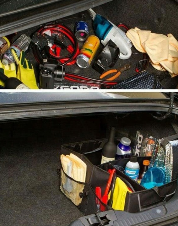 Torba Organizer do Bagażnika Samochodu Auta Kufer XXXL Składany Duży Mocny