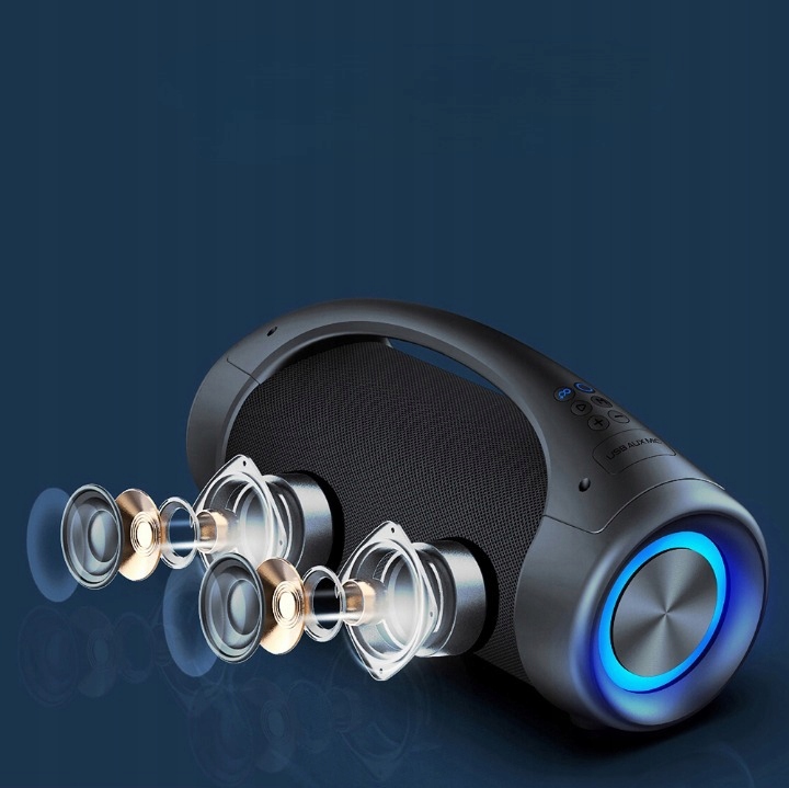 WODOSZCZELNY GŁOŚNIK BLUETOOTH LED AKAI ABTS-55