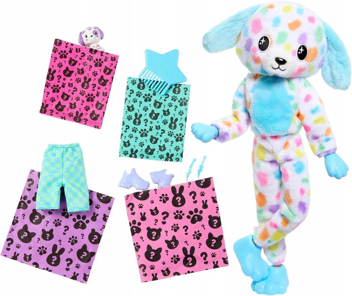 Barbie Cutie Reveal Lalka PIESEK Dalmatyńczyk Seria Kolorowe marzenia HRK41