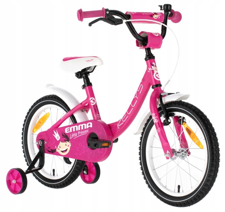 Rower dziecięcy kółka boczne KELLYS EMMA PINK 16''