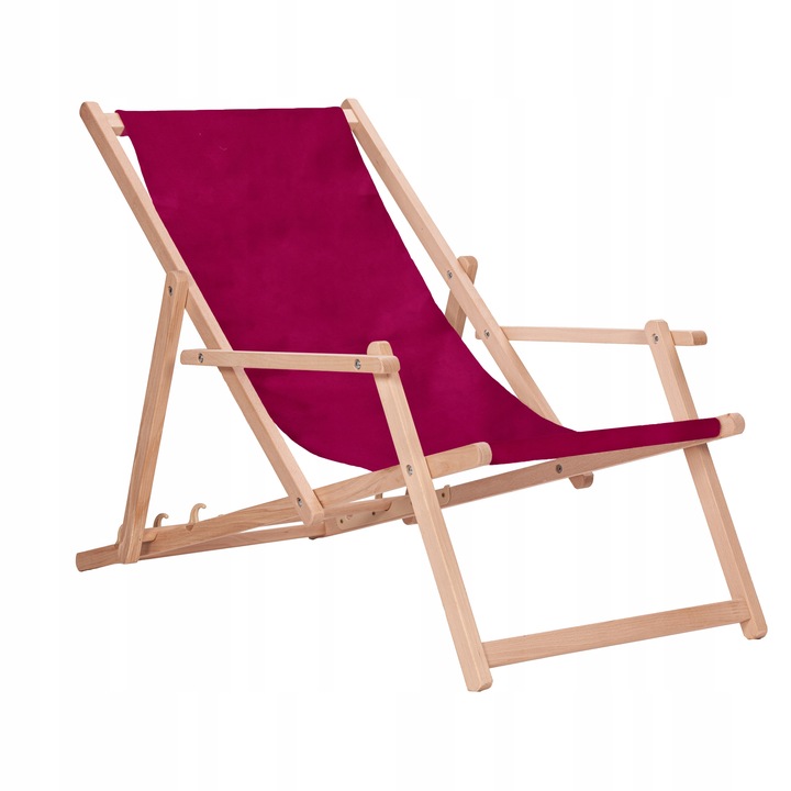 Leżak drewniany z podłokietnikami ogrodowy San-Drew TP01